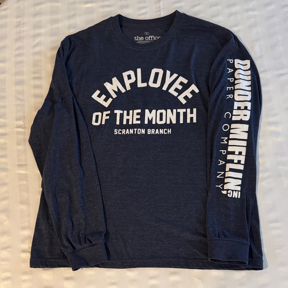 Ripple Junction Navy Long Sleeve Tee  “The Office” with White Graphics